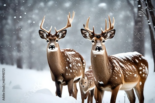 deer is snow. © Mazhar