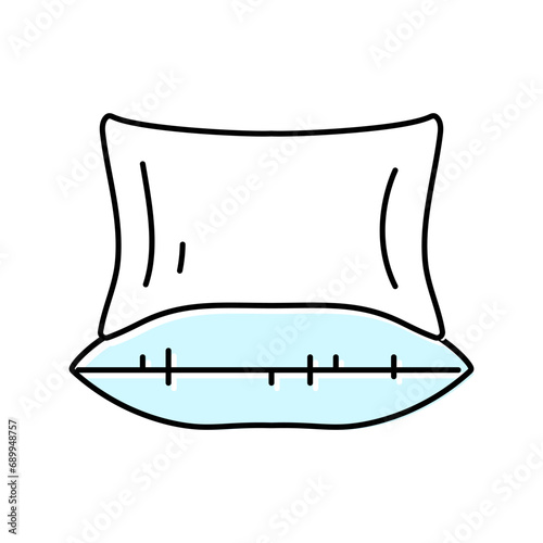 pillows bedroom interior color icon vector. pillows bedroom interior sign. isolated symbol illustration