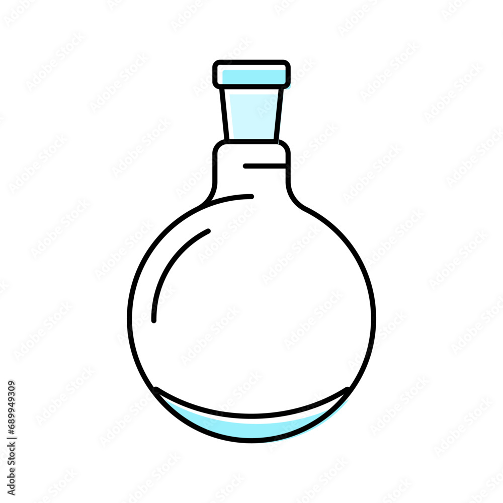 round bottomed flask chemical glassware lab color icon vector. round bottomed flask chemical glassware lab sign. isolated symbol illustration round bottomed flask chemical glassware lab color icon vector. round bottomed flask chemical glassware lab sign. isolated symbol illustration