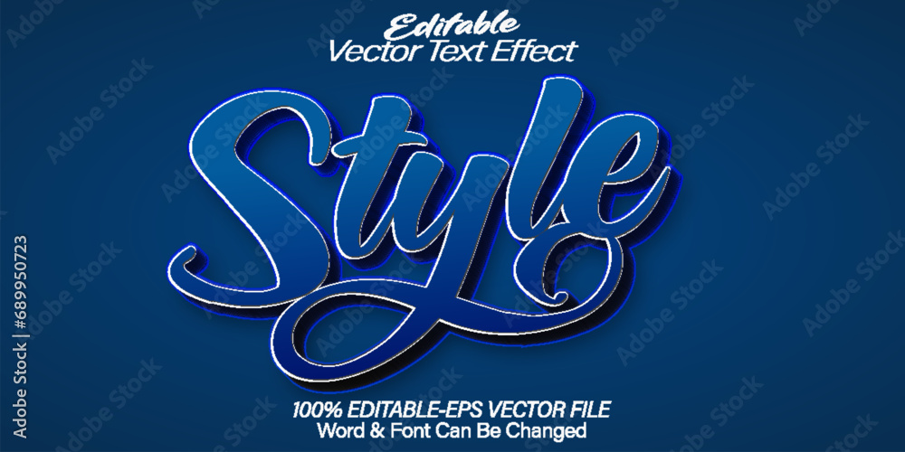 Style Vector Text Effect Editable Alphabet