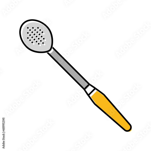slotted spoon kitchen cookware color icon vector. slotted spoon kitchen cookware sign. isolated symbol illustration