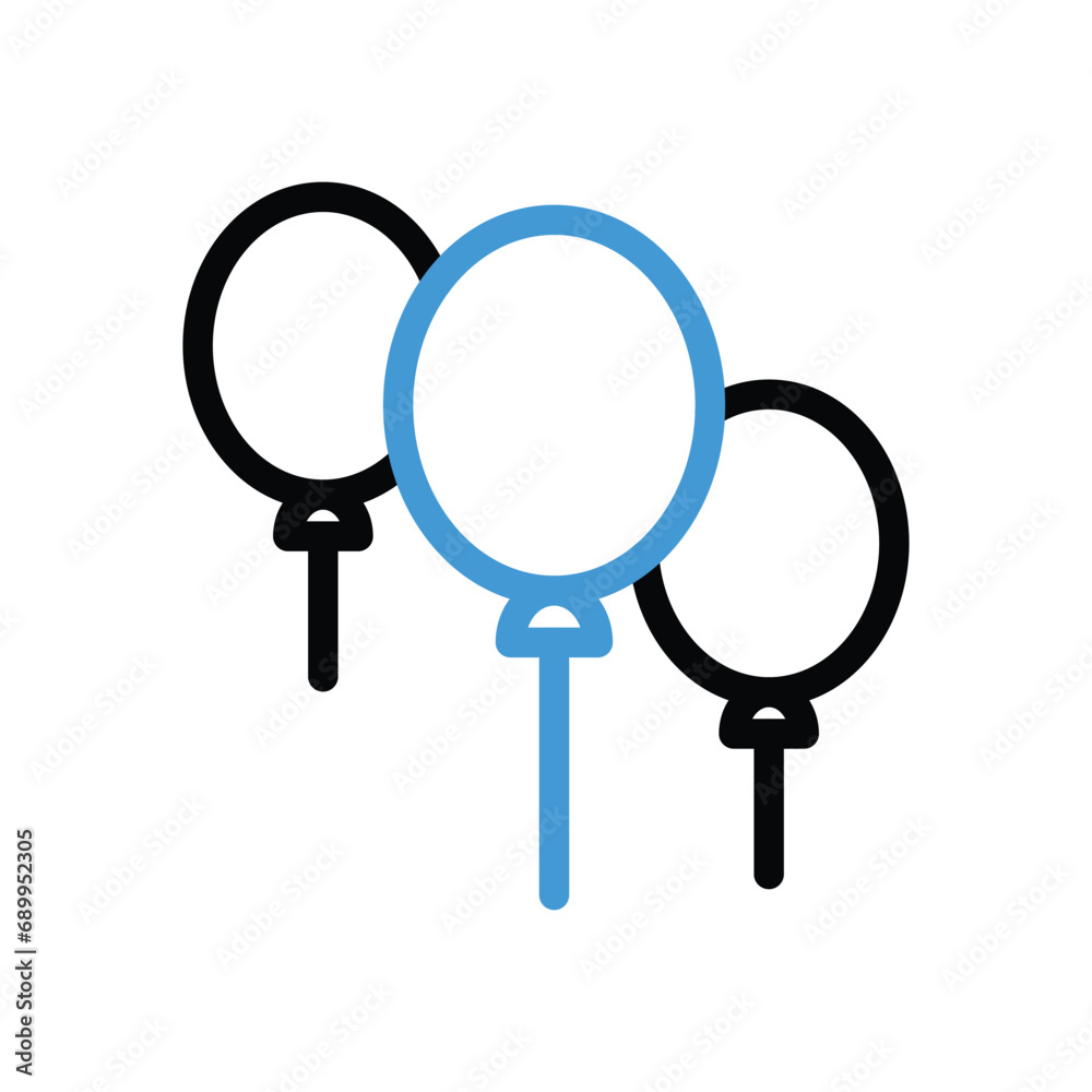 Balloons Icon vector stock illustration Balloons Icon vector stock illustration