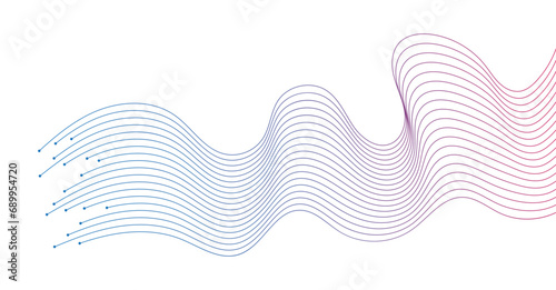 abstract wavy lines background element. Suitable for AI, tech, network, science, digital technology themes