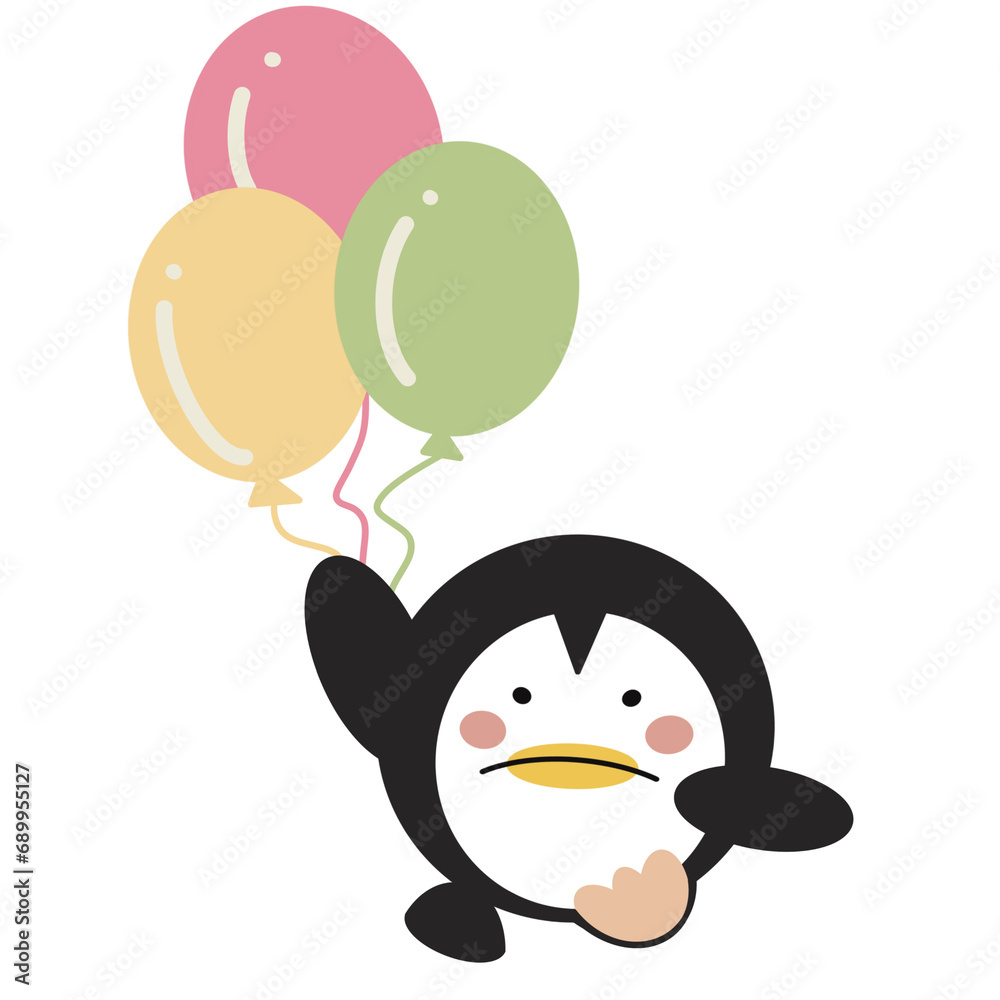 cute penguin cartoon element, Penguins in various poses cute penguin cartoon element, Penguins in various poses