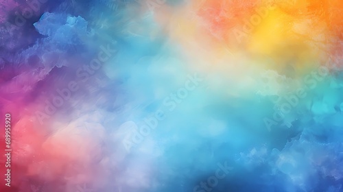 Abstract background with clouds on chalkboard, Abstract chalkboard background with vibrant multi-colored smudges