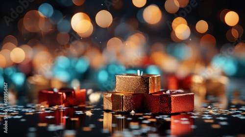 Christmas Background Festive Xmas Abstract Bokeh , Background HD, Illustrations