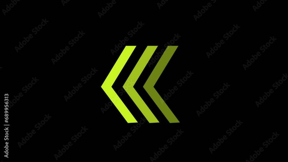 Arrow animation on black background and 4k video motion animation Swipe left Arrow animation on black background and 4k video motion animation Swipe left
