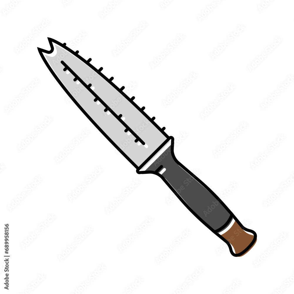 garden knife tool color icon vector. garden knife tool sign. isolated symbol illustration