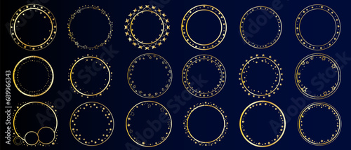 set Round starry frames design