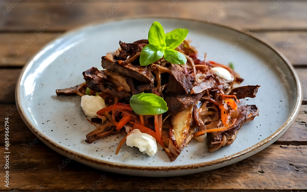 Capture the essence of Pabellon Criollo in a mouthwatering food photography shot Generative AI Capture the essence of Pabellon Criollo in a mouthwatering food photography shot Generative AI