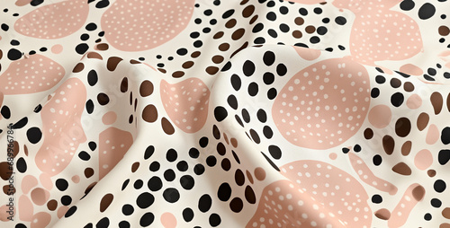 seamless leopard skin texture, a fabric print featuring distorted 