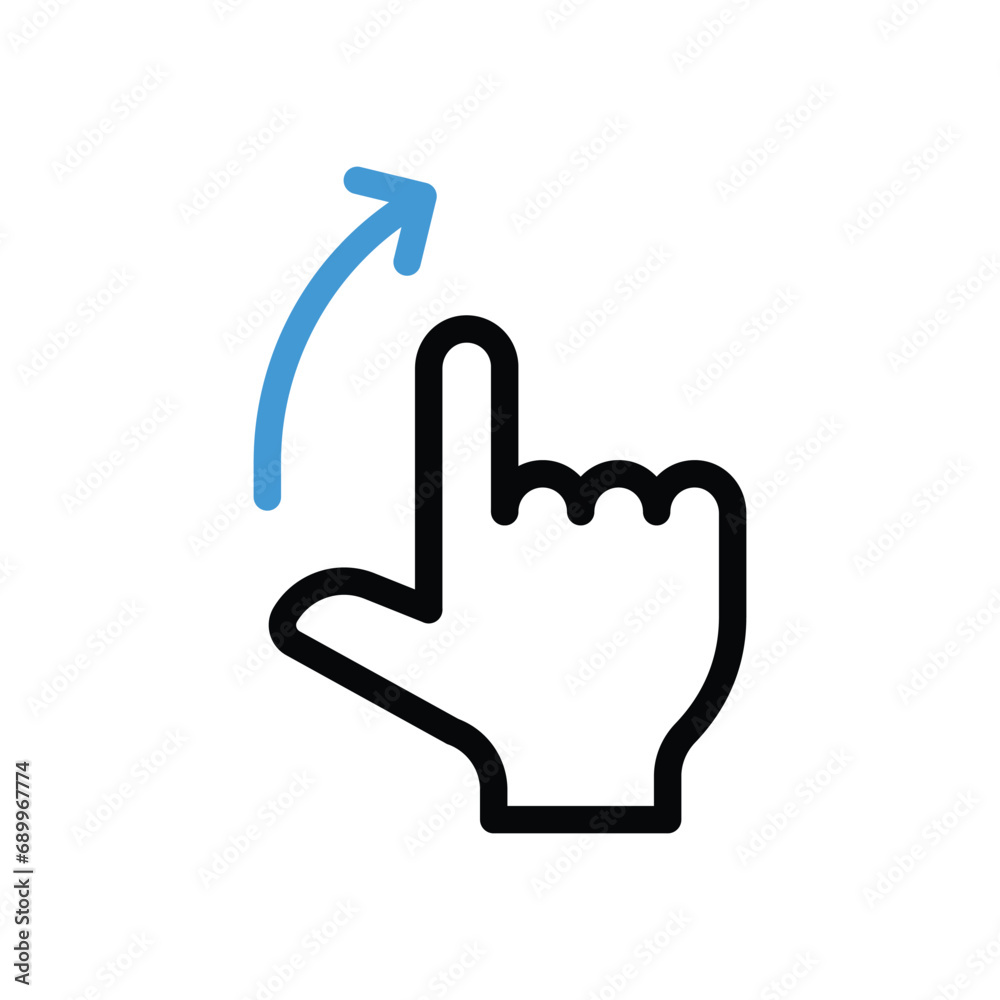 Flick Icon vector stock illustration Flick Icon vector stock illustration