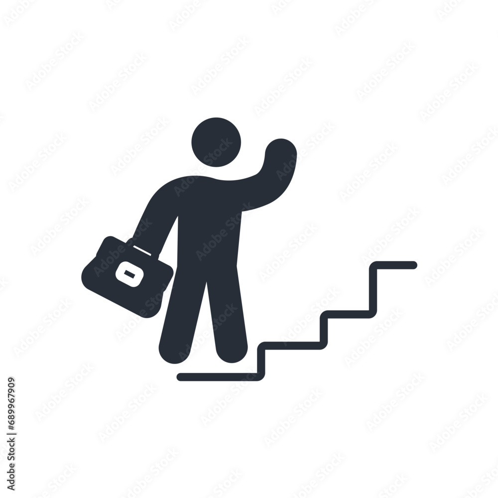 career icon. vector.Editable stroke.linear style sign for use web design,logo.Symbol illustration. career icon. vector.Editable stroke.linear style sign for use web design,logo.Symbol illustration.