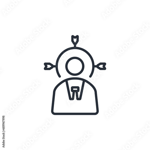 headhunting icon. vector.Editable stroke.linear style sign for use web design,logo.Symbol illustration.