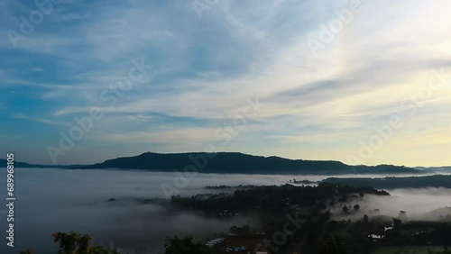 Morning landscape of mist beautiful