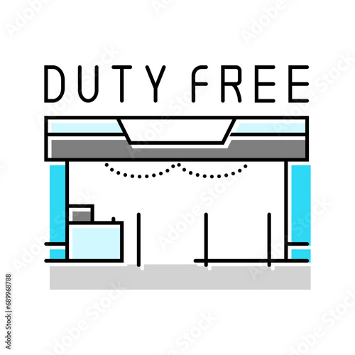 duty free shop color icon vector. duty free shop sign. isolated symbol illustration