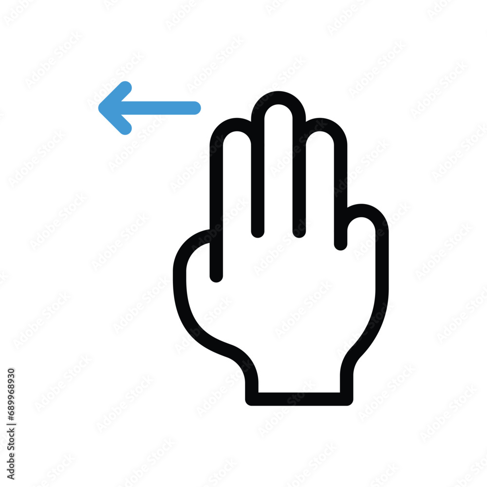 Swipe Left Icon vector stock illustration Swipe Left Icon vector stock illustration