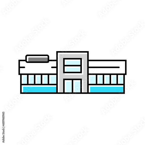 hypermarket shop color icon vector. hypermarket shop sign. isolated symbol illustration