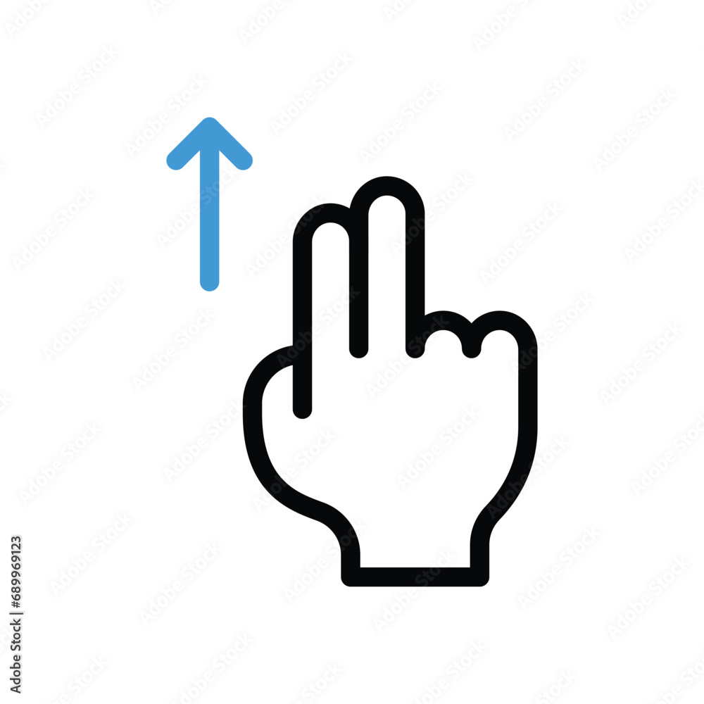 Swipe Up Icon vector stock illustration Swipe Up Icon vector stock illustration
