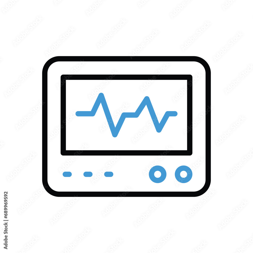 Heart Rate Monitor Icon vector stock illustration Heart Rate Monitor Icon vector stock illustration