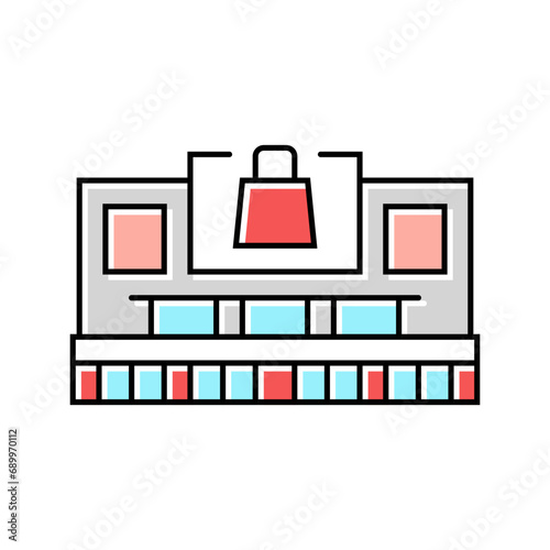 superstore store color icon vector. superstore store sign. isolated symbol illustration