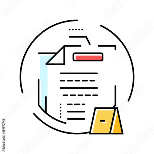 documentary evidence crime color icon vector. documentary evidence crime sign. isolated symbol illustration