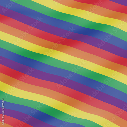 Rainbow wave background. LGBTQ flag.