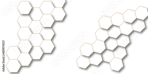 Abstract background with hexagons Abstract hexagon polygonal pattern background vector. seamless bright white abstract honeycomb background. 