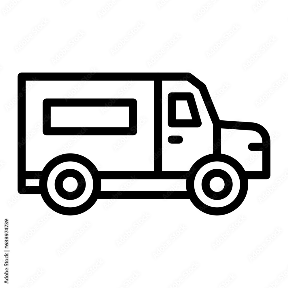 Armored Van Icon Design