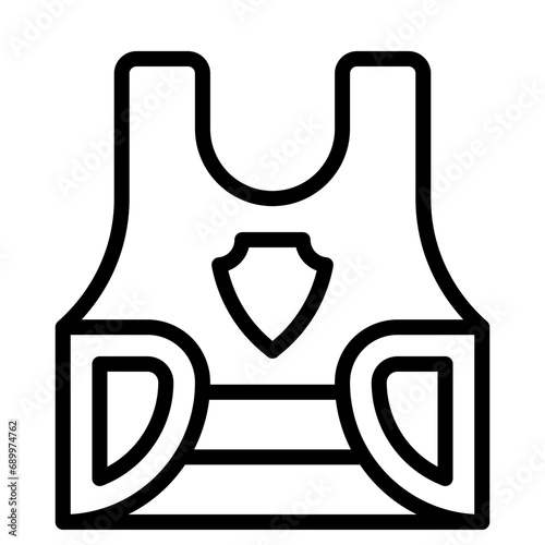 Bullet Proof Vest Icon Design