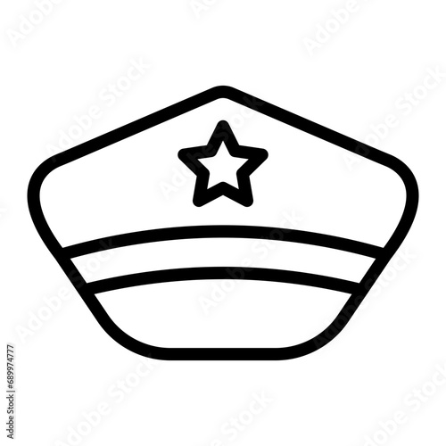 Military Hat Icon Design