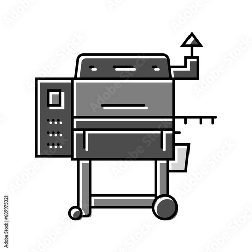 smoker meat color icon vector. smoker meat sign. isolated symbol illustration