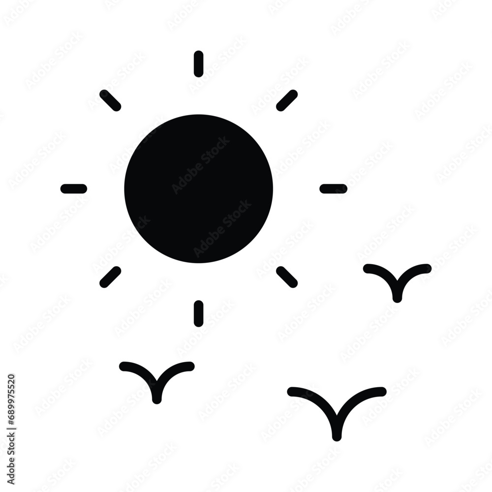 Flock Of Birds icon vector stock illustration Flock Of Birds icon vector stock illustration