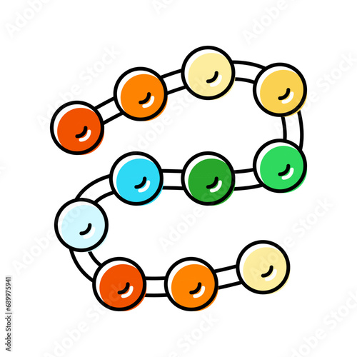 protein synthesis biochemistry color icon vector. protein synthesis biochemistry sign. isolated symbol illustration