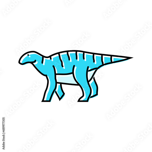 iguanodon dinosaur animal color icon vector. iguanodon dinosaur animal sign. isolated symbol illustration