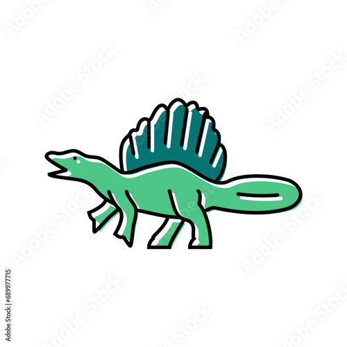 spinosaurus dinosaur animal color icon vector. spinosaurus dinosaur animal sign. isolated symbol illustration
