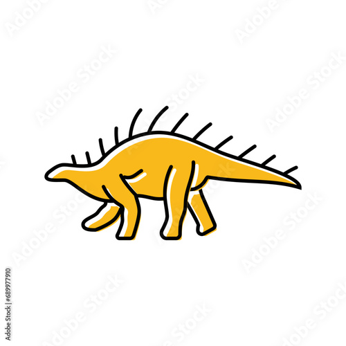 kentrosaurus dinosaur animal color icon vector. kentrosaurus dinosaur animal sign. isolated symbol illustration