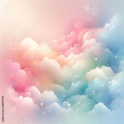 background with clouds and sun