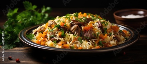 Turkish version: Acem pilavi - a traditional pilaf with carrots and meat, also known as Persian pilaf.