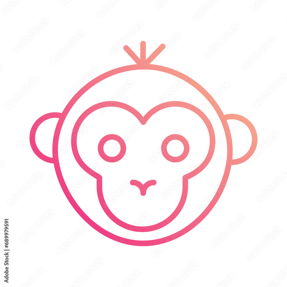 Monkey icon vector stock illustration Monkey icon vector stock illustration