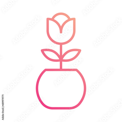 Rose icon vector stock illustration