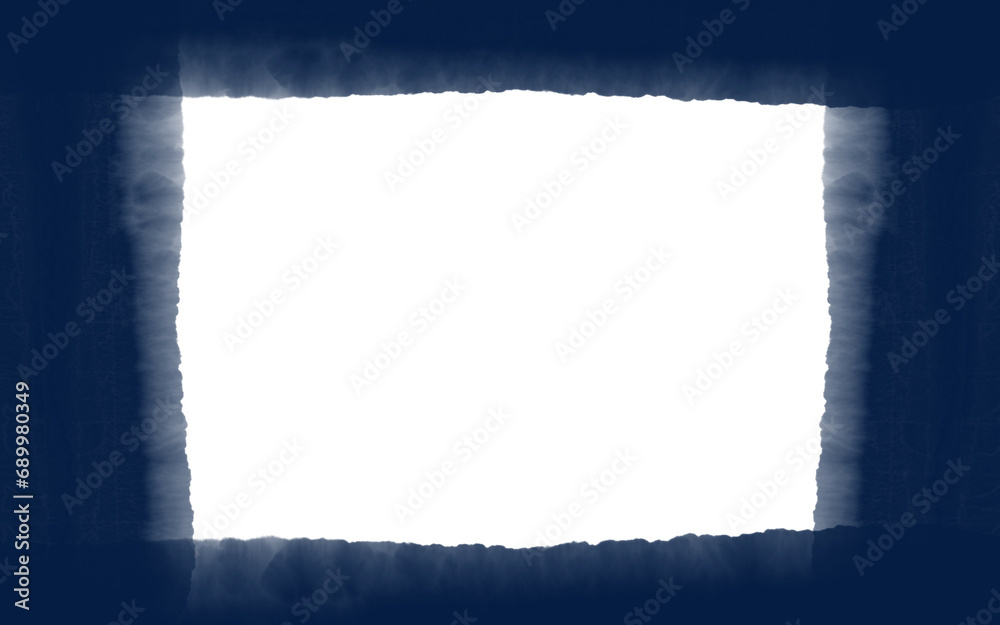 Obraz premium 藍色のにじみフレーム