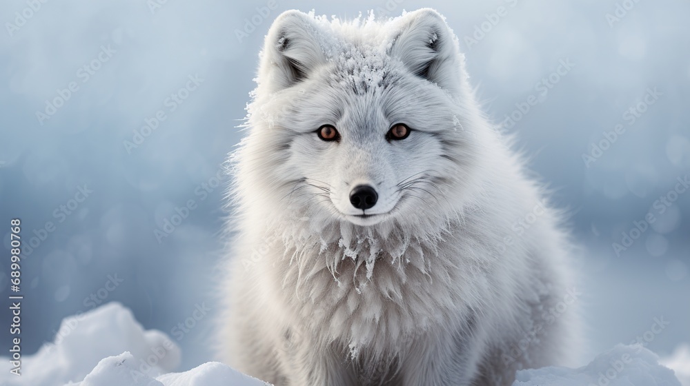 Close-up of an arctic fox, Generative AI Close-up of an arctic fox, Generative AI