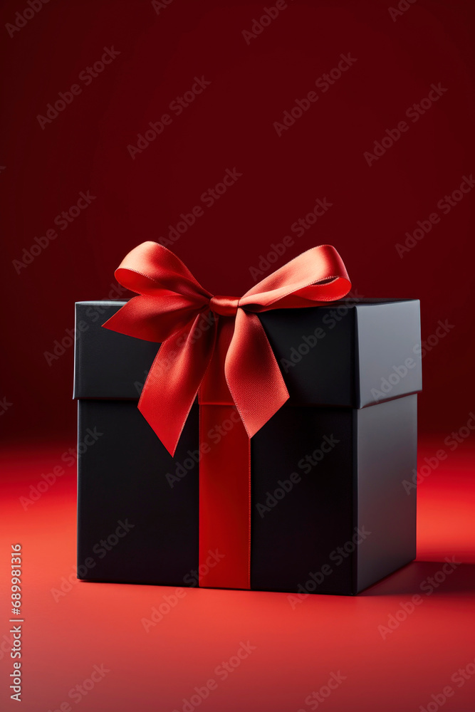 Generative AI illustration of gift box Generative AI illustration of gift box