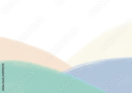 Calm pastel tone background, nature, weather, landscape, hand drawing