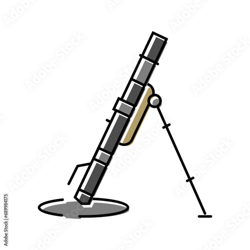 mortar weapon military color icon vector. mortar weapon military sign. isolated symbol illustration © vectorwin