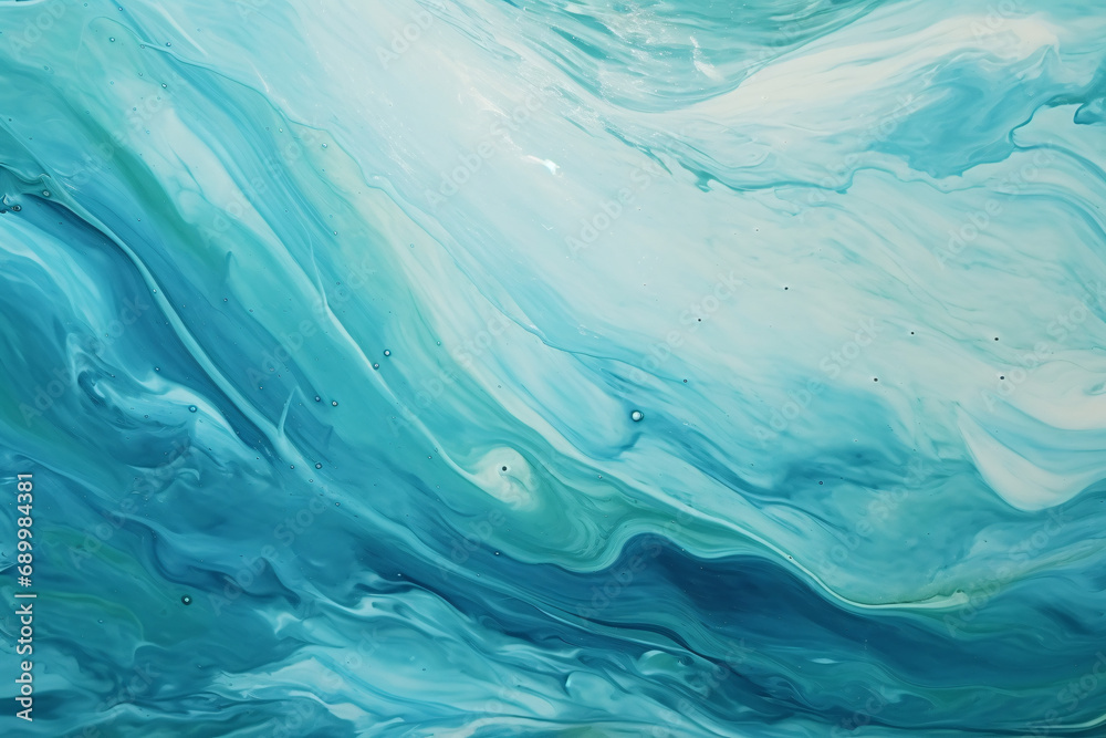 Blue flowing colors on a canvas abstract art background wallpaper