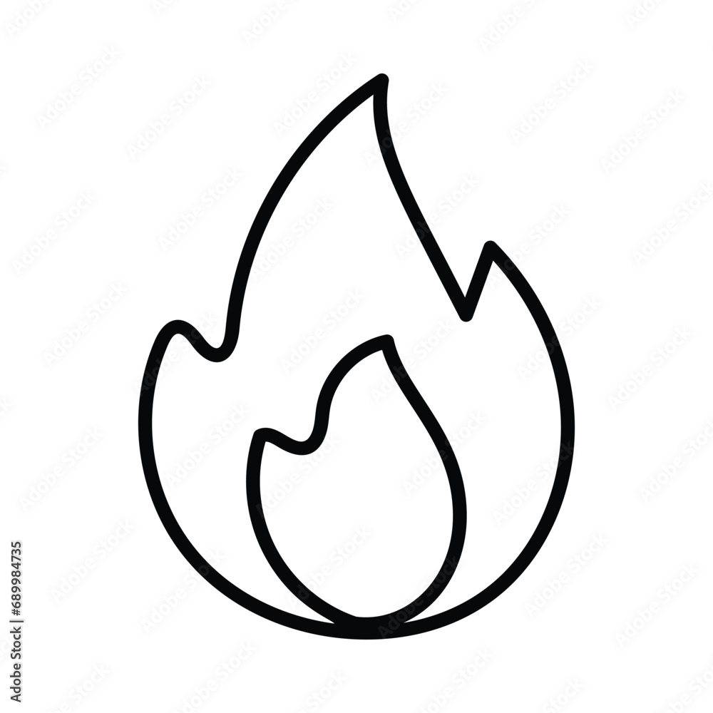Fire icon vector stock illustration
