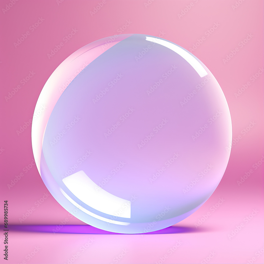 Beautiful 3D background with a glass sphere in the middle. Mockup, template to present your product Beautiful 3D background with a glass sphere in the middle. Mockup, template to present your product