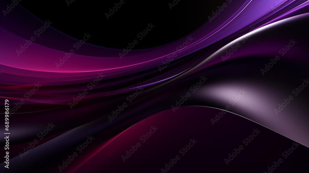 black background and purple wave line. Mordan business wave background. black background and purple wave line. Mordan business wave background.